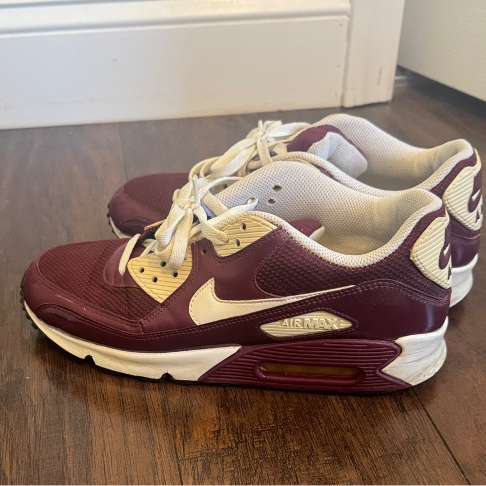 Nike Air Max Maroon and Cream Sneakers